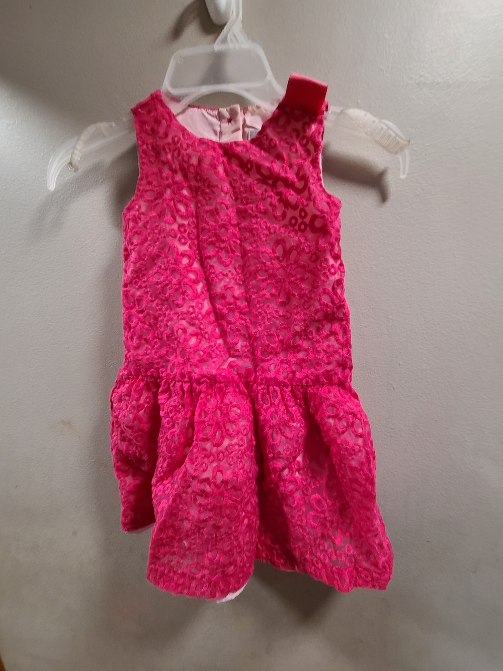 Girls Hot Pink Lace  Dress Size 4t
